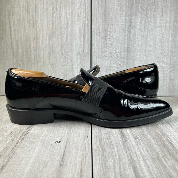 All Saints Watts Black Patent Leather Loafer Slip On Dress Shoe Mens Size 12 - Picture 3 of 10